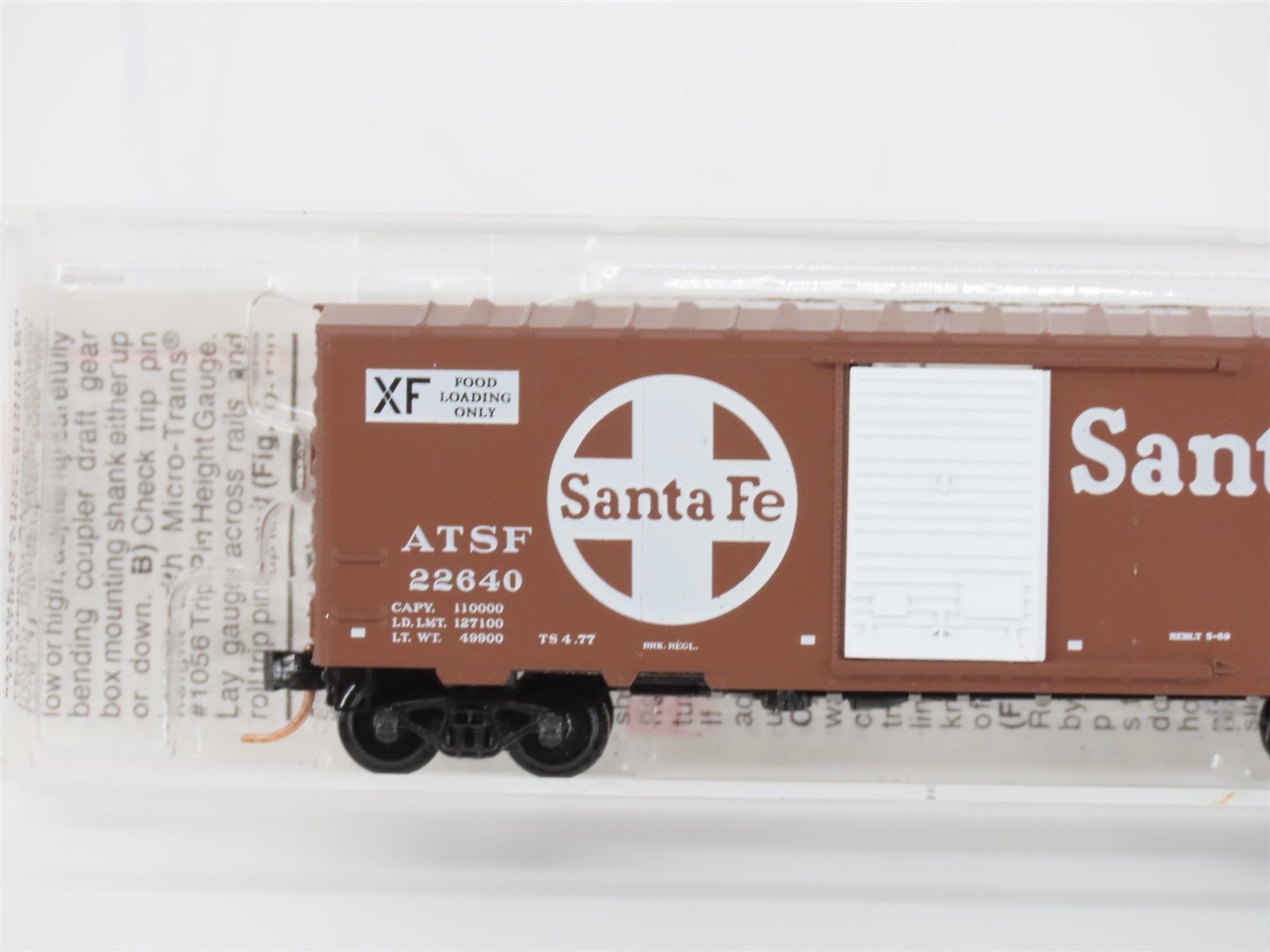 N Scale Micro-Trains MTL 73010 ATSF Santa Fe 40' Single Door Box Car 22640
