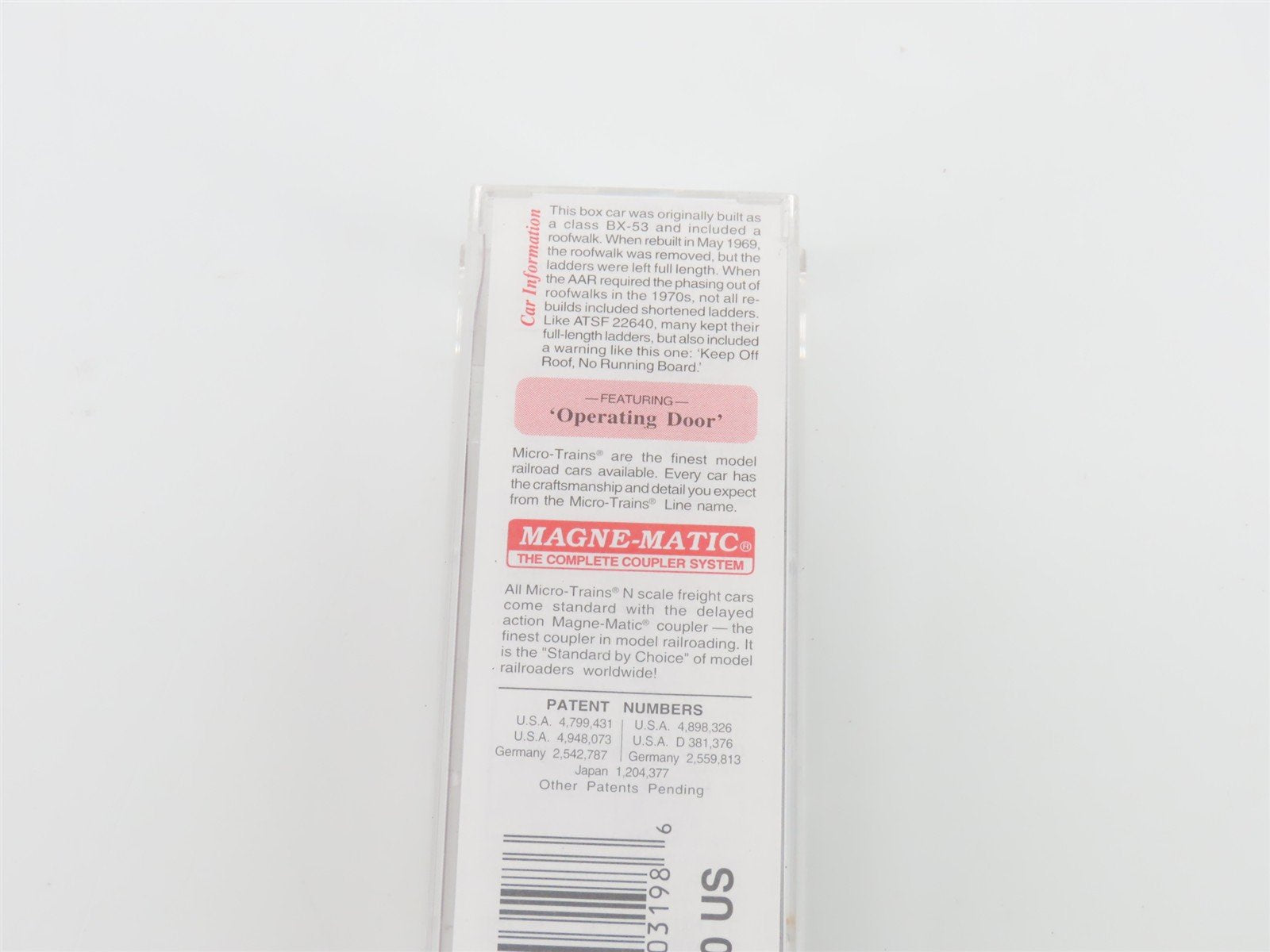 N Scale Micro-Trains MTL 73010 ATSF Santa Fe 40' Single Door Box Car 22640