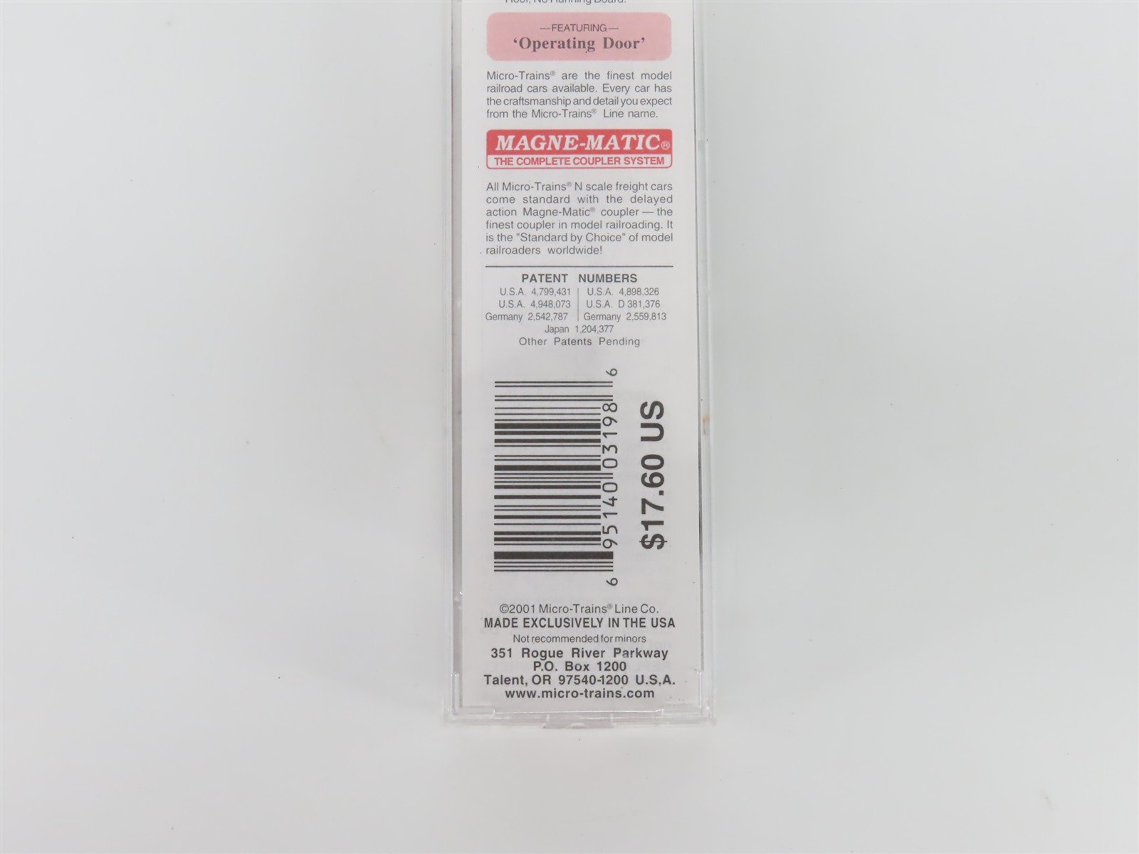 N Scale Micro-Trains MTL 73010 ATSF Santa Fe 40' Single Door Box Car 22640