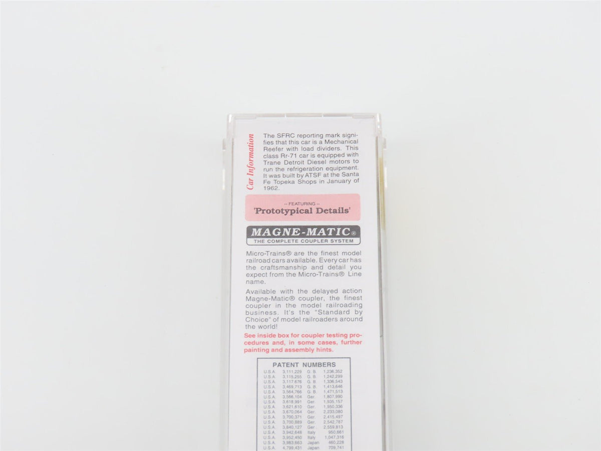 N Scale Micro-Trains MTL 70070 ATSF Santa Fe SFRC 51&#39; Rib Side Reefer 1707