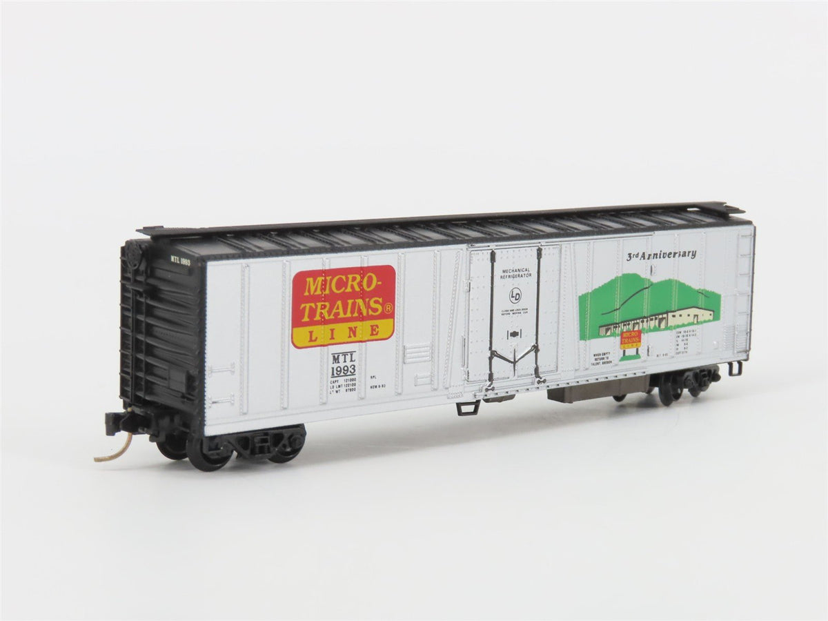 N Scale Micro Trains-MTL 70060 Micro-Trains Line 3rd Anniversary 51&#39; Reefer 1993