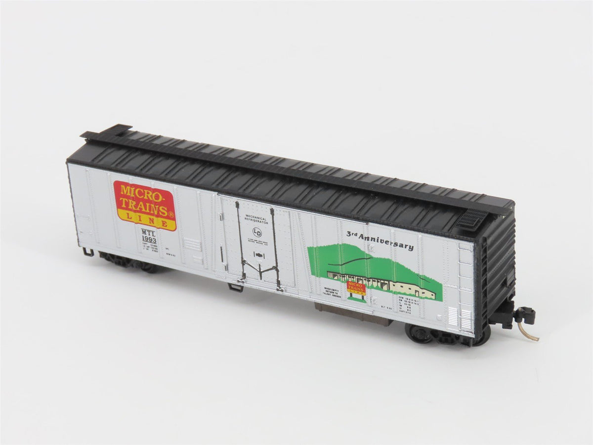 N Scale Micro Trains-MTL 70060 Micro-Trains Line 3rd Anniversary 51&#39; Reefer 1993