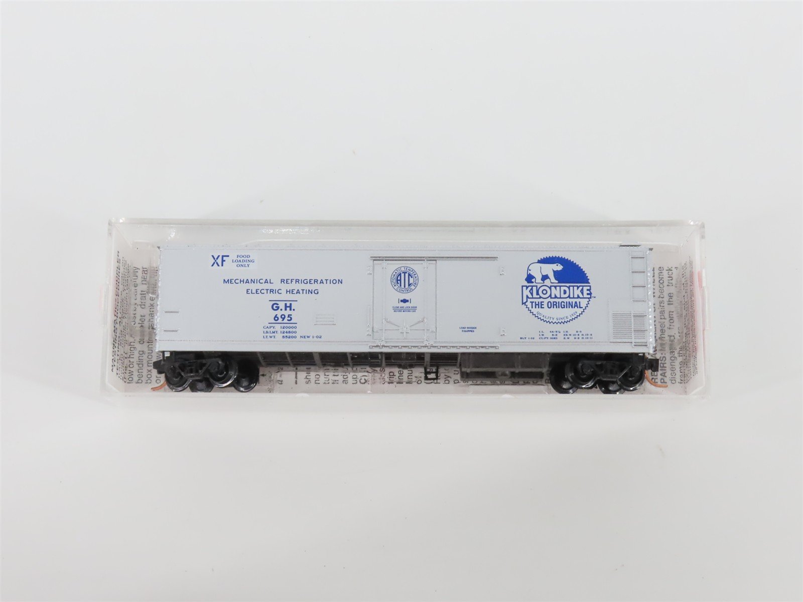 N Scale Micro-Trains MTL 69160 GH Klondike Bar 51' Rivet Side Reefer #696