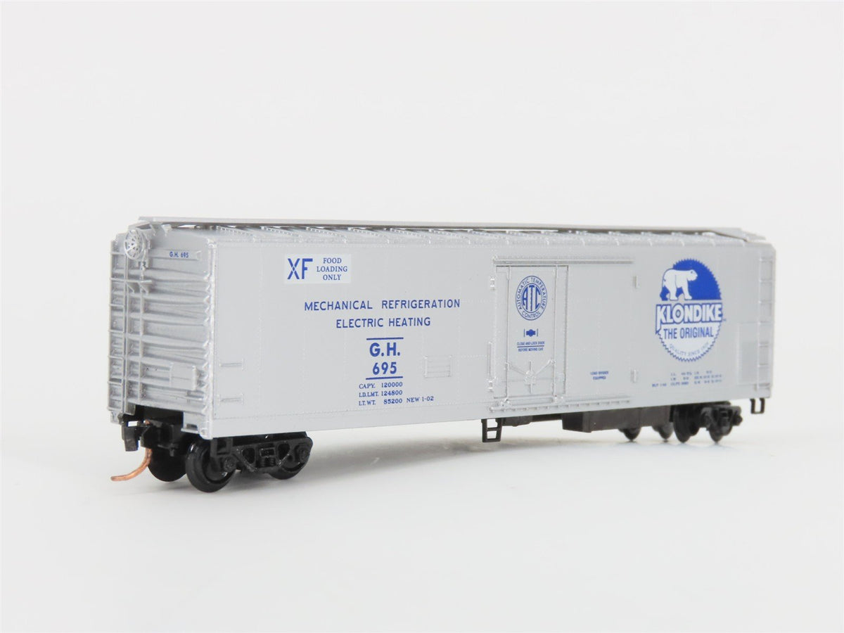 N Scale Micro-Trains MTL 69160 GH Klondike Bar 51&#39; Rivet Side Reefer #696