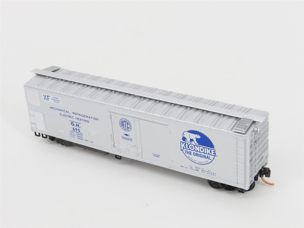 N Scale Micro-Trains MTL 69160 GH Klondike Bar 51&#39; Rivet Side Reefer #696