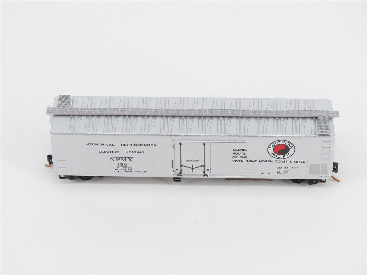 N Scale Micro-Trains MTL 69150 NPMX Northern Pacific 51&#39; Rivet Side Reefer #156
