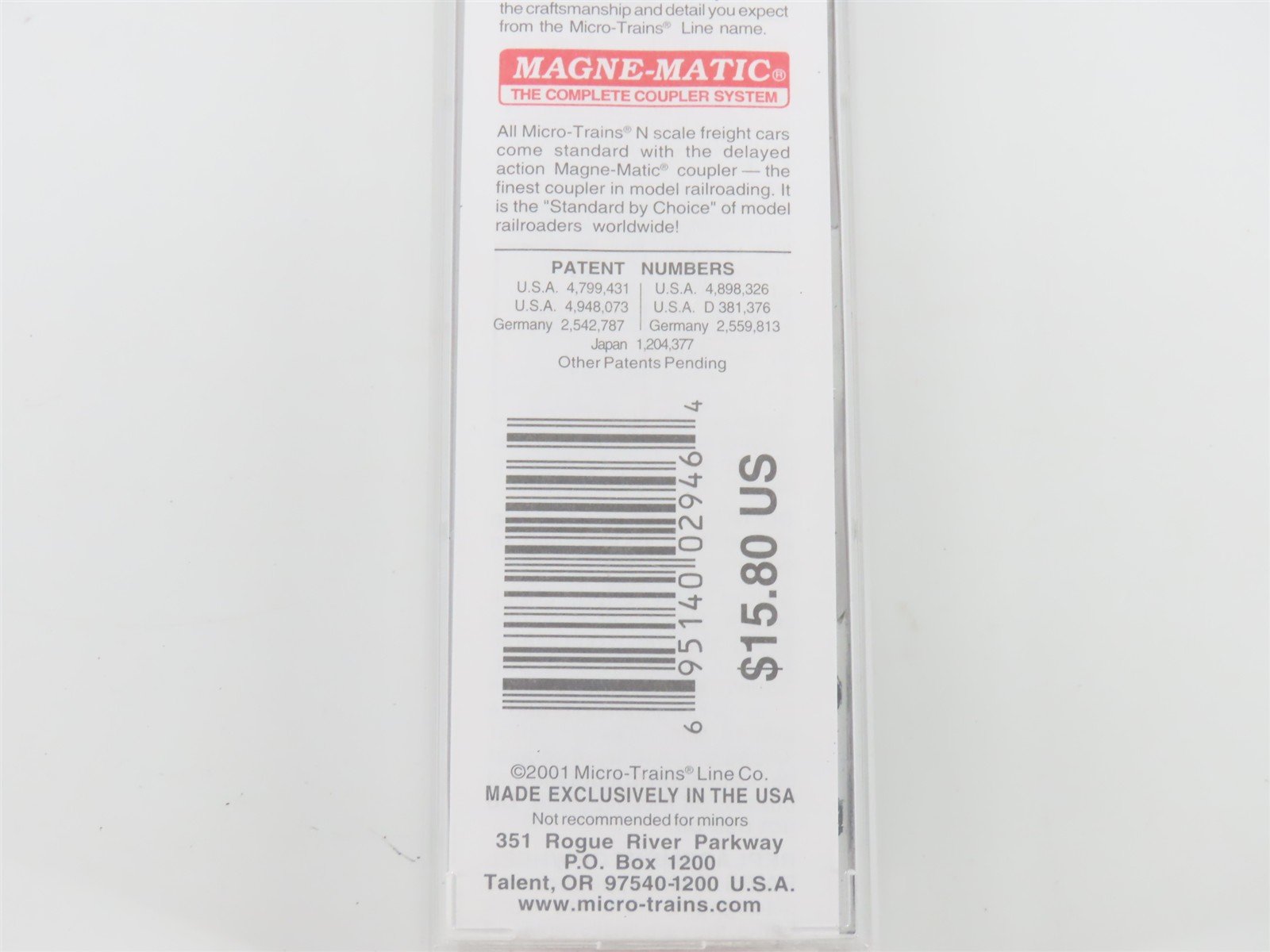 N Scale Micro-Trains MTL 69150 NPMX Northern Pacific 51' Rivet Side Reefer #156