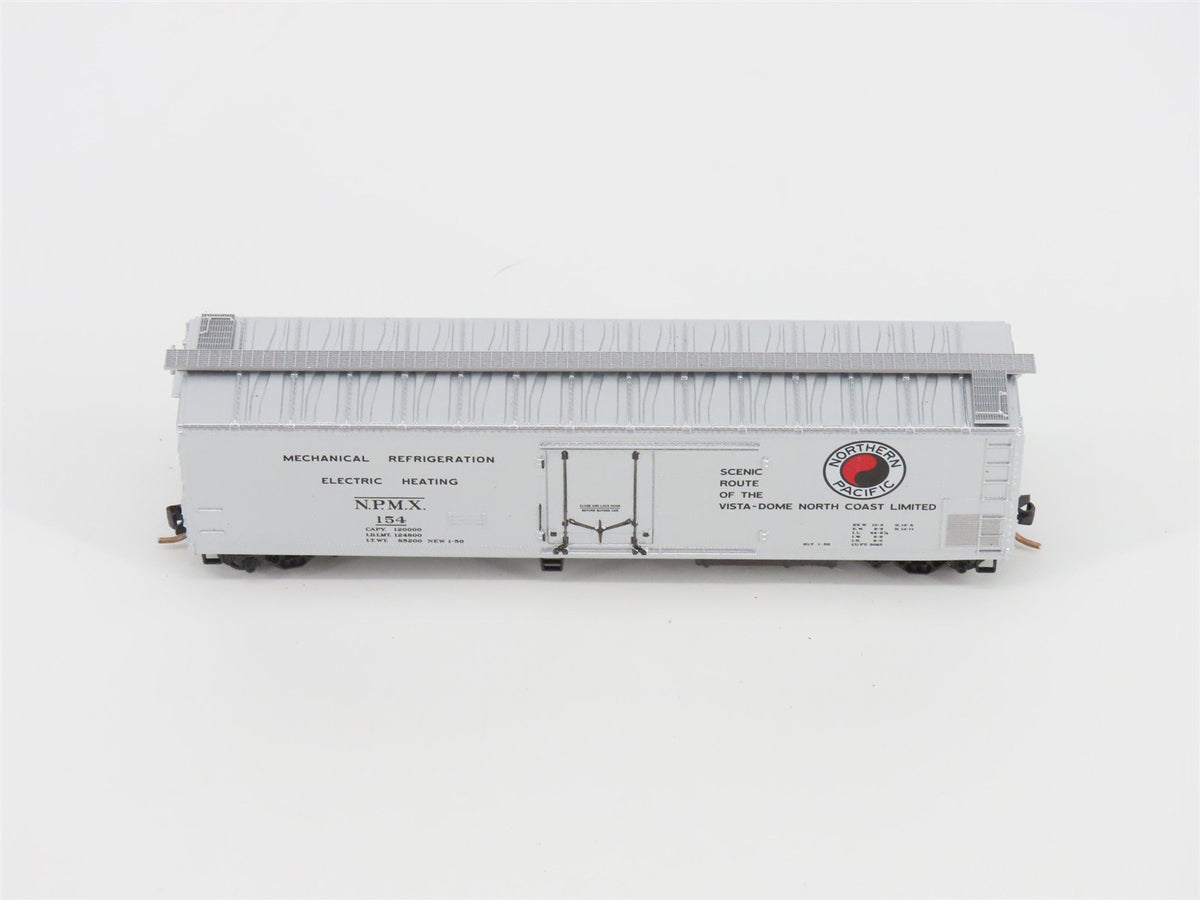 N Scale Micro-Trains MTL 69150 NPMX Northern Pacific 51&#39; Rivet Side Reefer #154