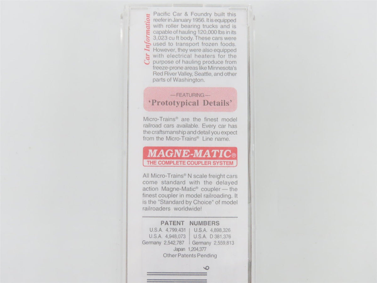 N Scale Micro-Trains MTL 69150 NPMX Northern Pacific 51&#39; Rivet Side Reefer 152