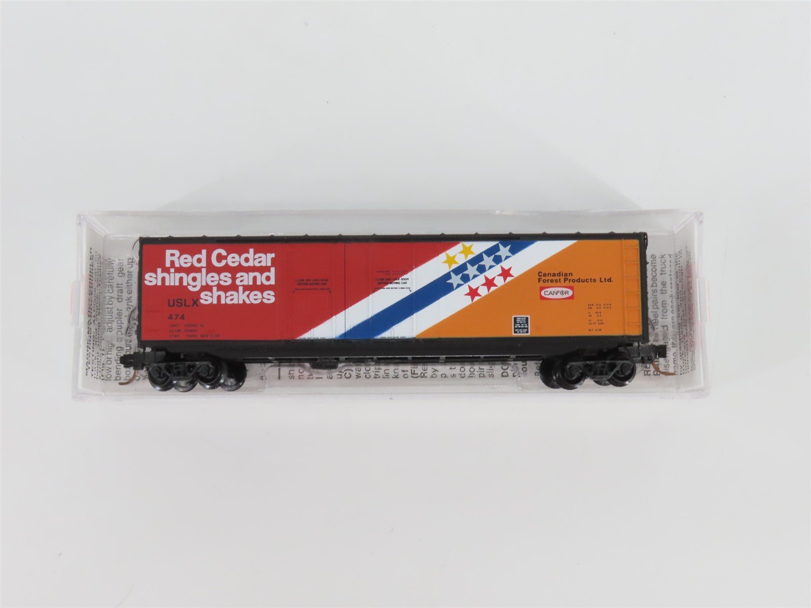 N Scale Micro-Trains MTL 75060 USLX Canadian Forest Products 50' Box Car #474