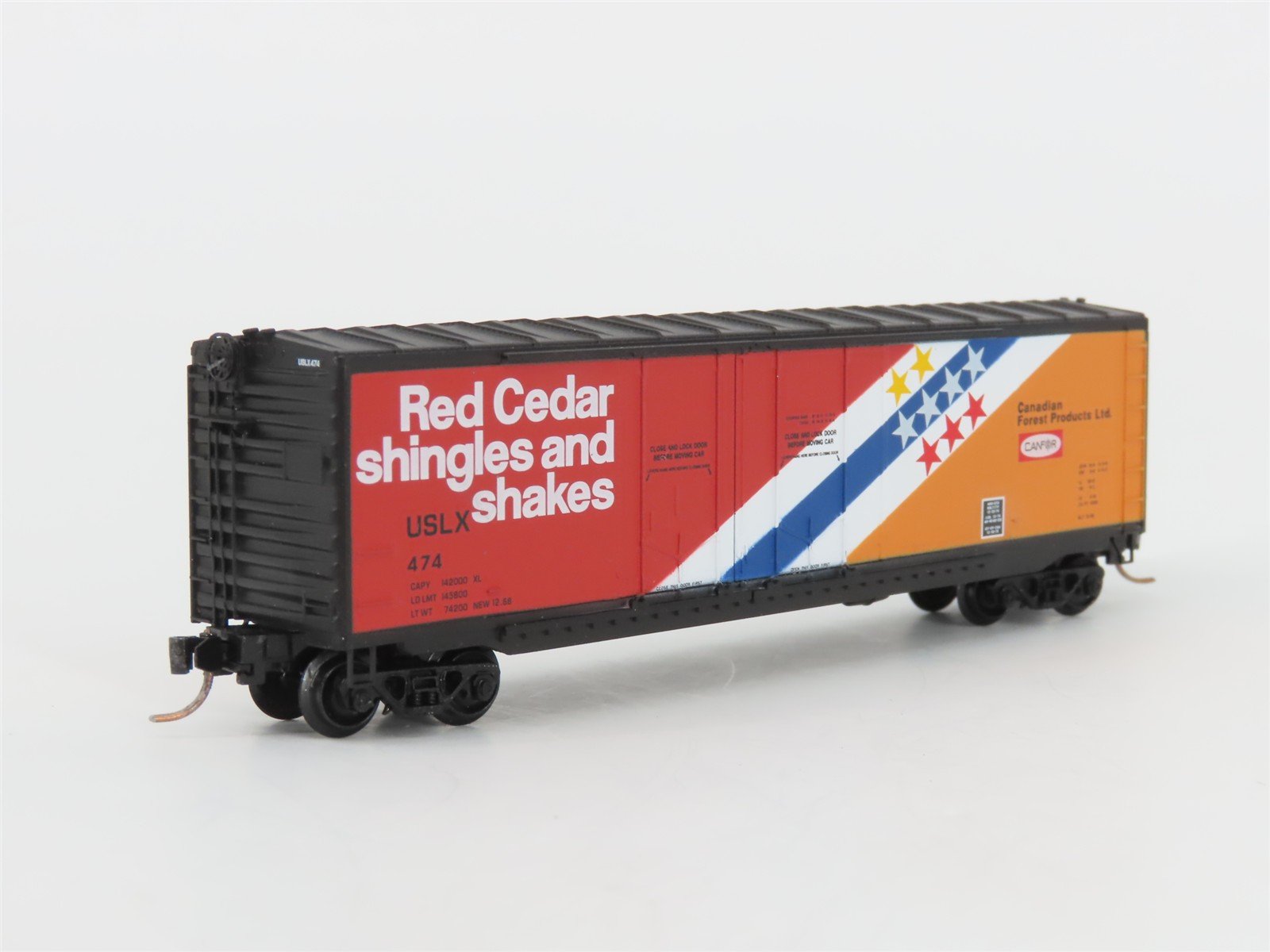 N Scale Micro-Trains MTL 75060 USLX Canadian Forest Products 50' Box Car #474