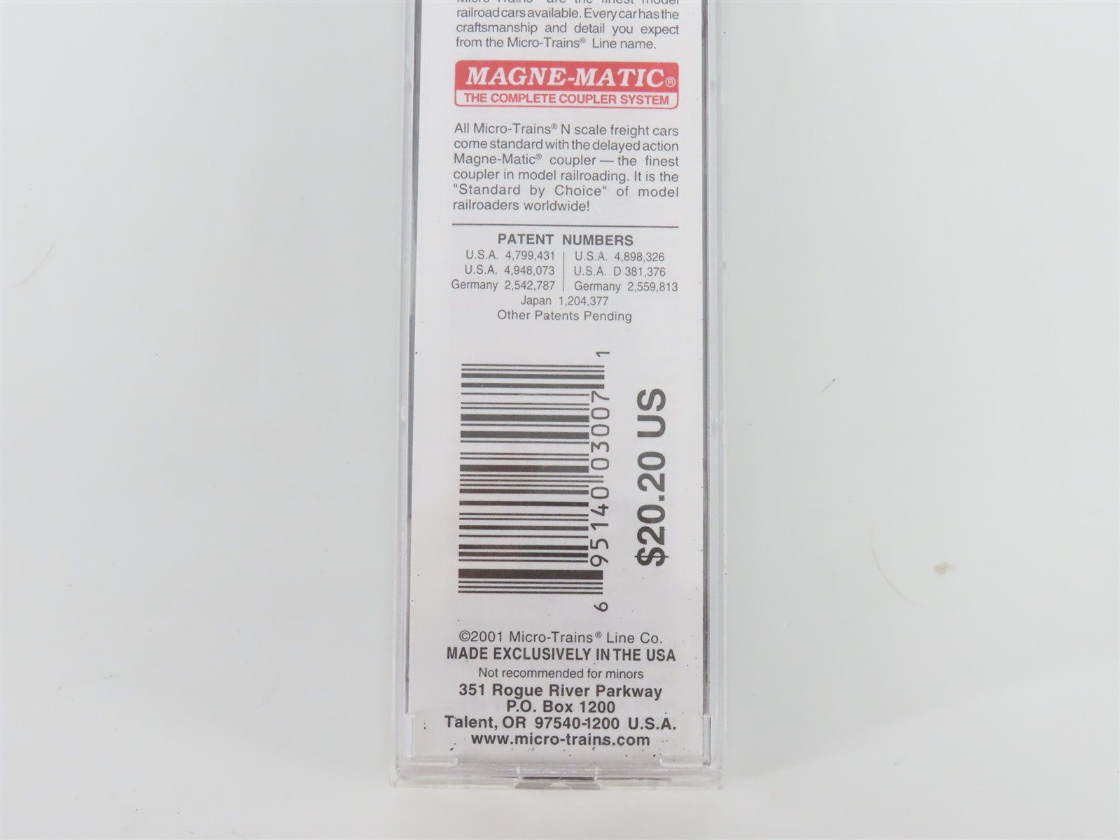 N Scale Micro-Trains MTL 75060 USLX Canadian Forest Products 50' Box Car #474