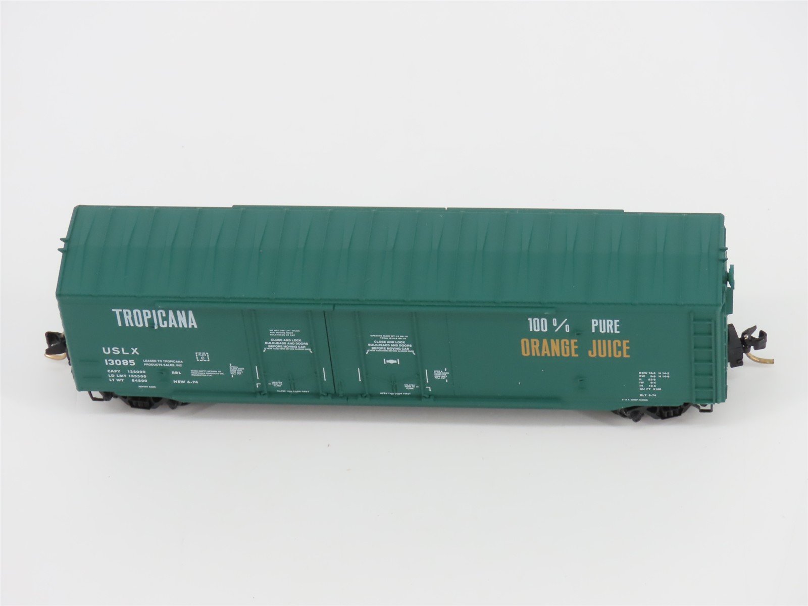 N Micro-Trains MTL 75040 USLX Tropicana 50' Double Plug Door Box Car #13085