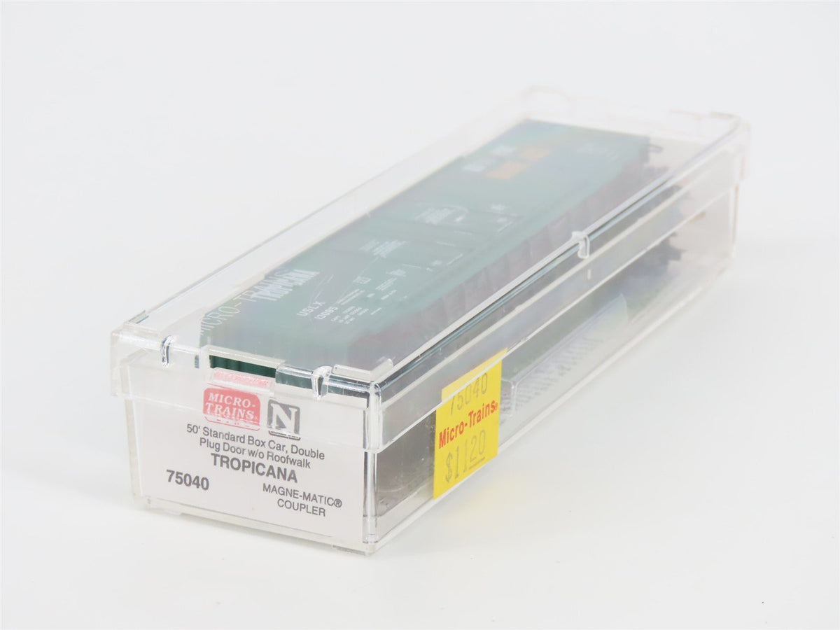 N Micro-Trains MTL 75040 USLX Tropicana 50&#39; Double Plug Door Box Car #13085