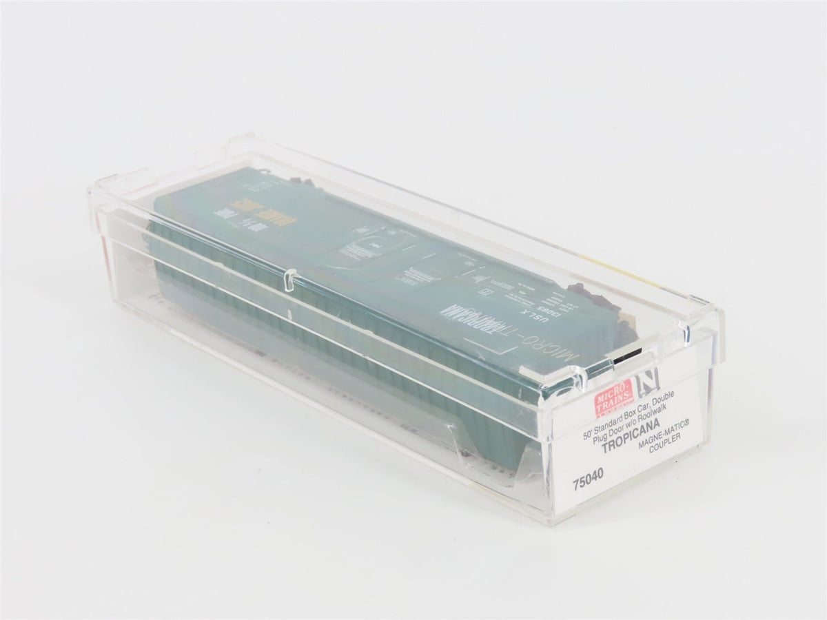 N Micro-Trains MTL 75040 USLX Tropicana 50&#39; Double Plug Door Box Car #13085