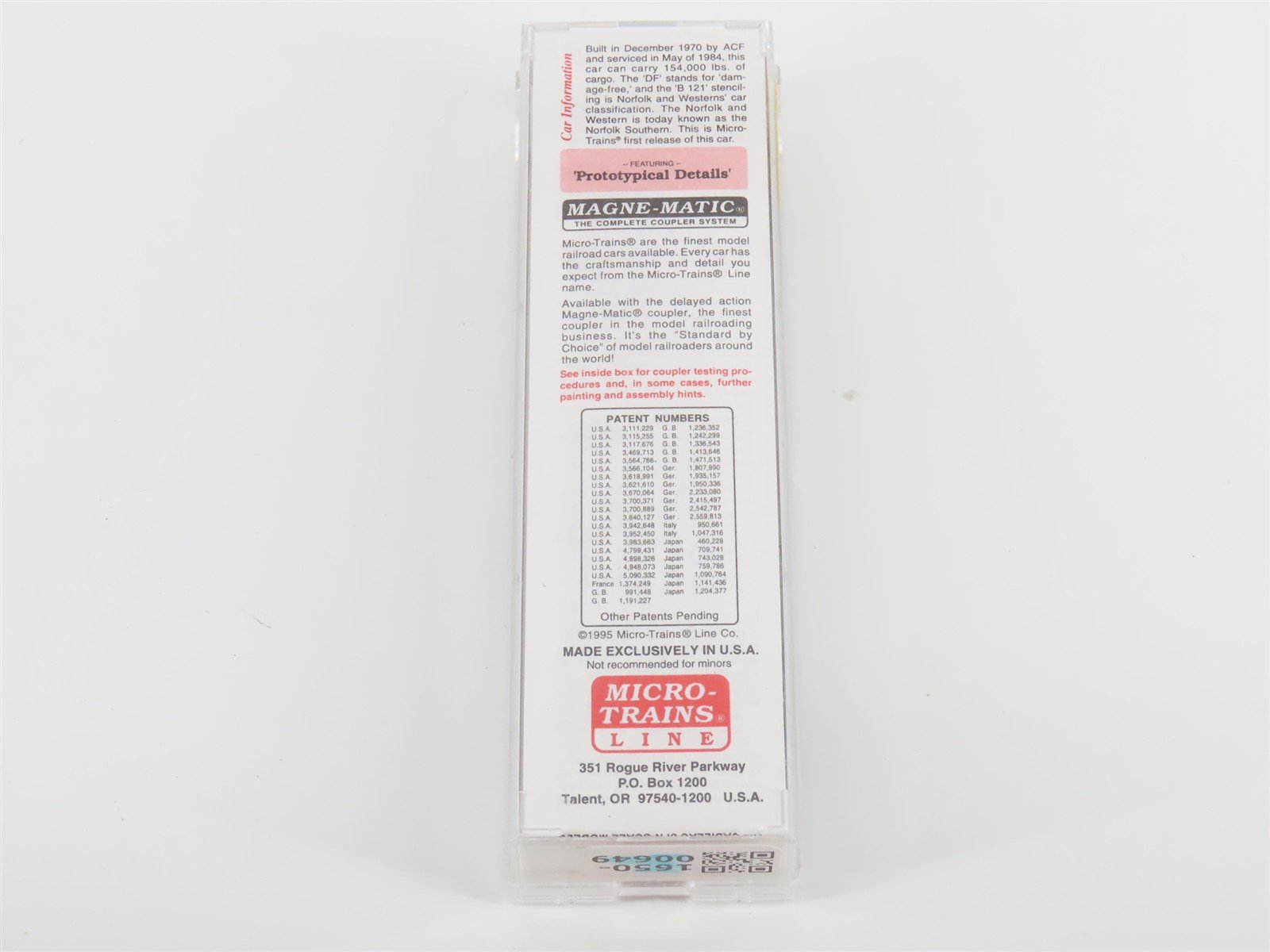 N Scale Micro-Trains MTL 75030 NW Norfolk & Western 50' Box Car #160784