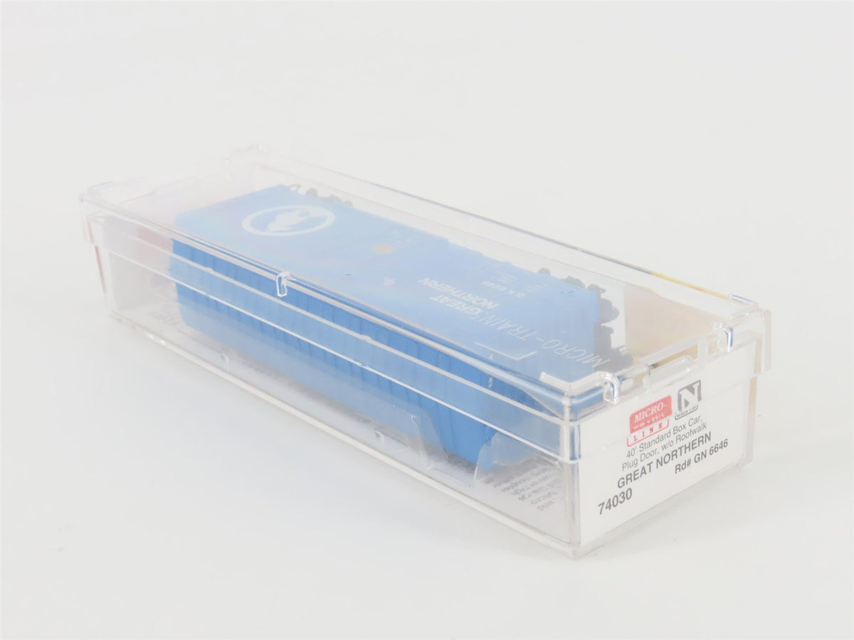 N Scale Micro-Trains MTL 74030 GN Great Northern Big Sky Blue 40&#39; Box Car #6646