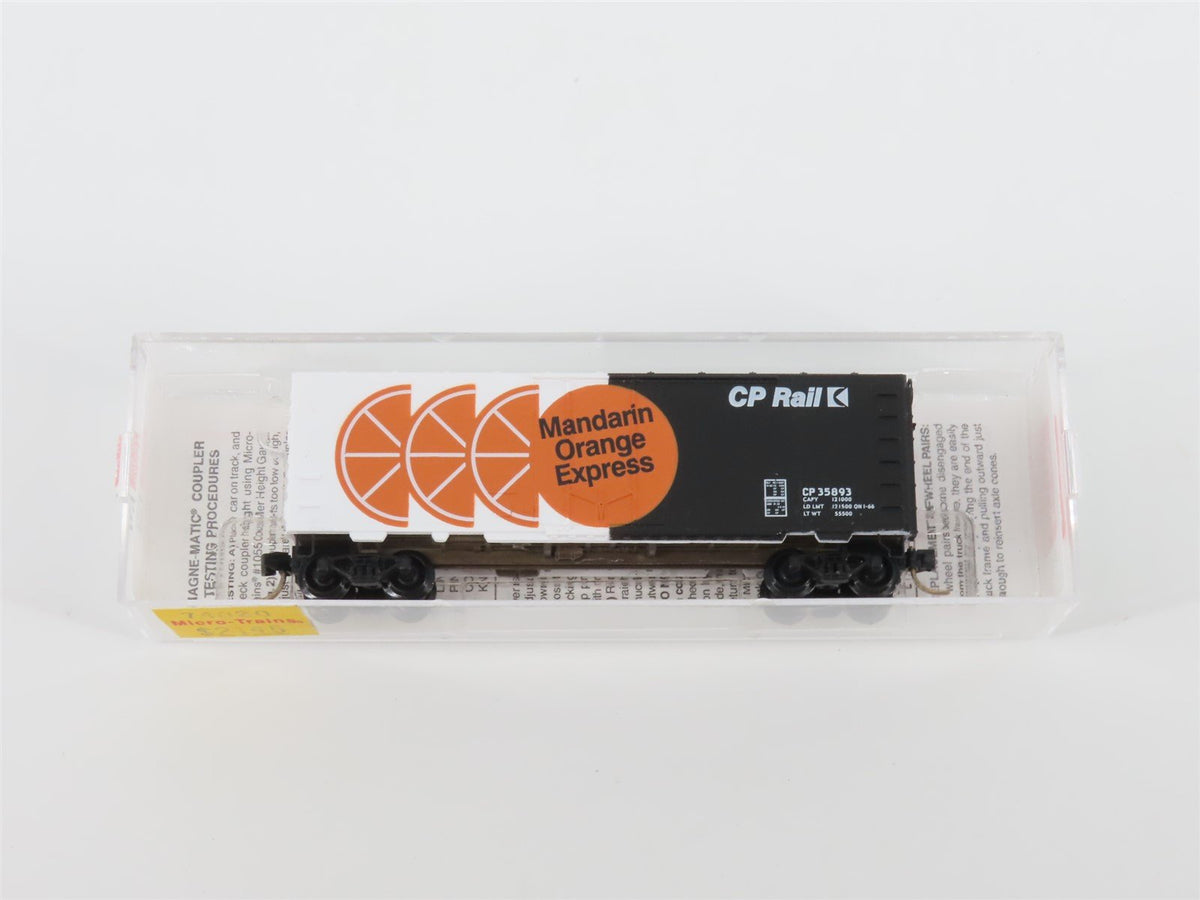 N Scale Micro-Trains MTL CP Rail Mandarin Orange Express 40&#39; Box Car #35893