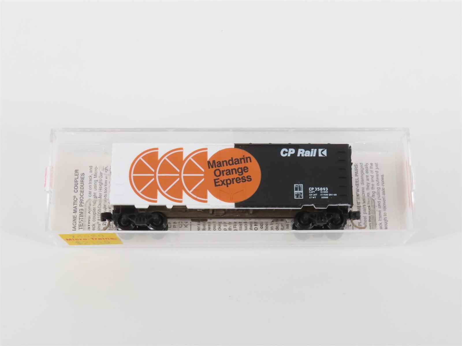 N Scale Micro-Trains MTL CP Rail Mandarin Orange Express 40' Box Car #35893