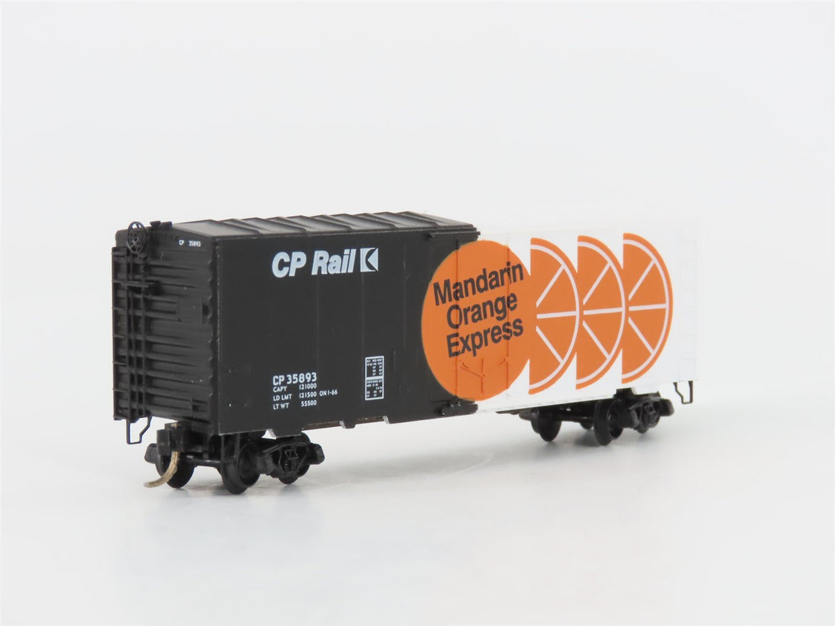N Scale Micro-Trains MTL CP Rail Mandarin Orange Express 40&#39; Box Car #35893