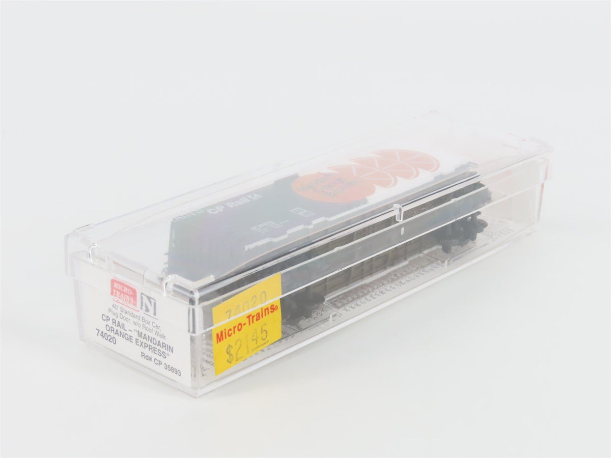 N Scale Micro-Trains MTL CP Rail Mandarin Orange Express 40&#39; Box Car #35893