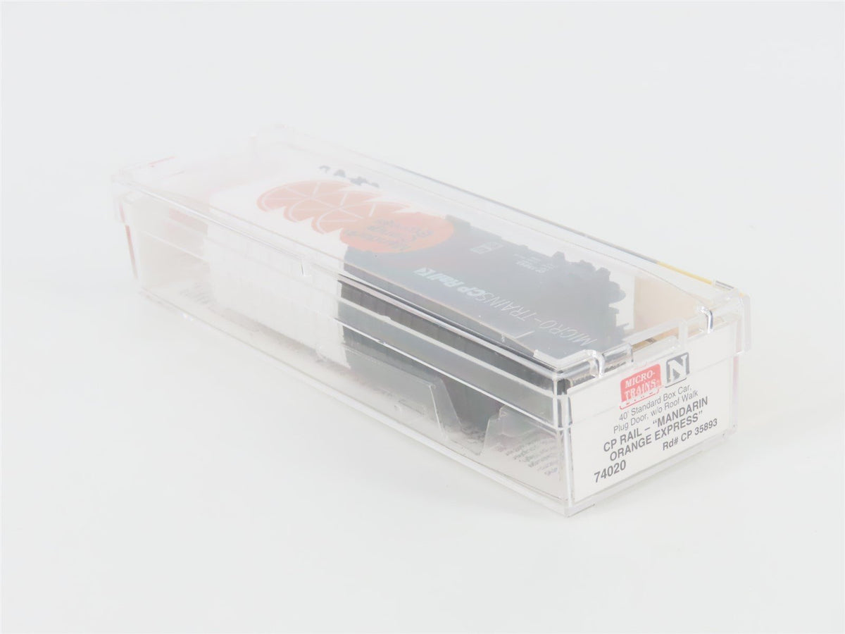 N Scale Micro-Trains MTL CP Rail Mandarin Orange Express 40&#39; Box Car #35893