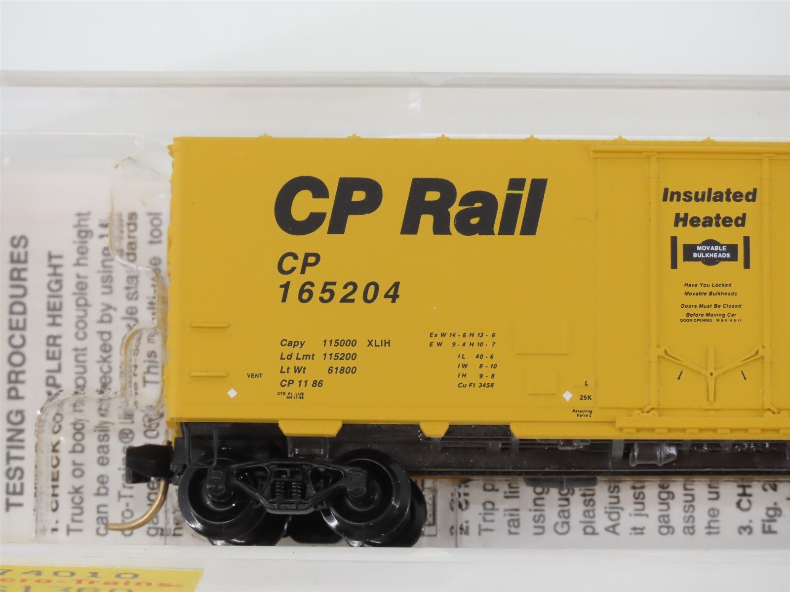 N Scale Micro-Trains MTL 74010 CP Rail 40' Plug Door Box Car #165204