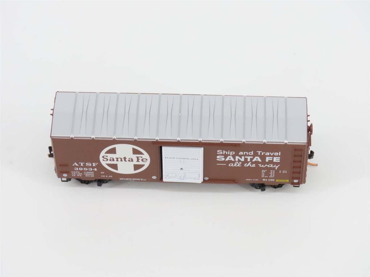 N Scale Micro-Trains MTL 73040 ATSF Santa Fe &quot;Ship And Travel&quot; 40&#39; Boxcar #39834