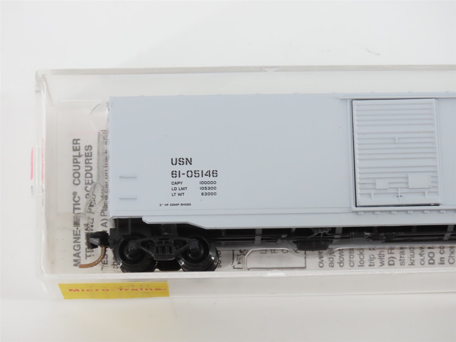N Micro-Trains MTL 77040 USN United States Navy 50 Single Door Box Car 61-05146