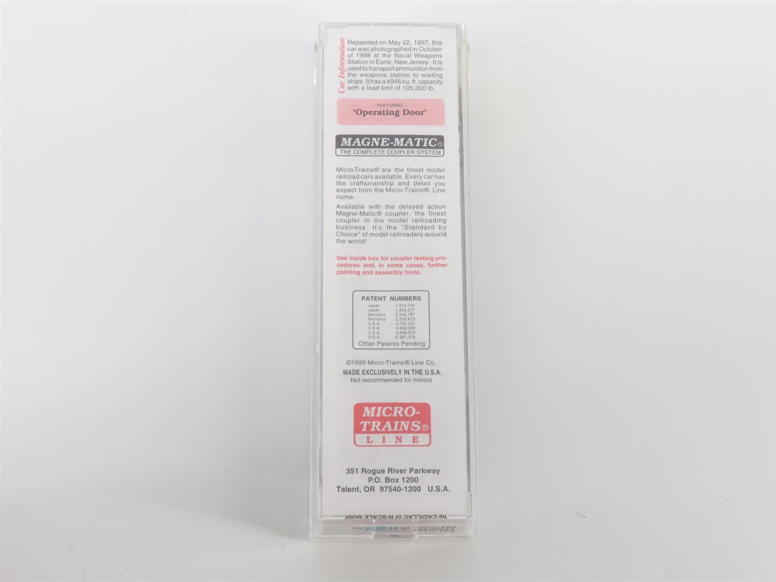 N Micro-Trains MTL 77040 USN United States Navy 50 Single Door Box Car 61-05146