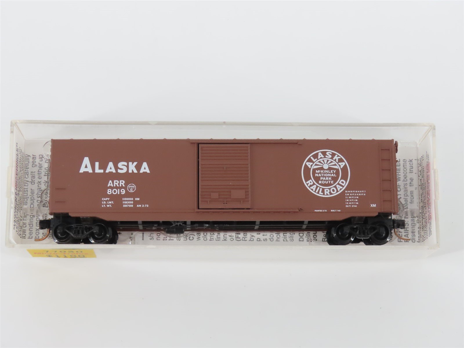N Scale Micro-Trains MTL 77030 ARR McKinley National Park Route 50' Box Car 8019