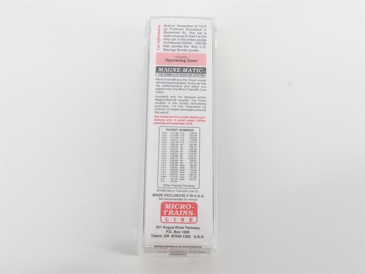 N Scale Micro-Trains MTL 77020 RDG Reading 50&#39; Single Door Box Car #20054