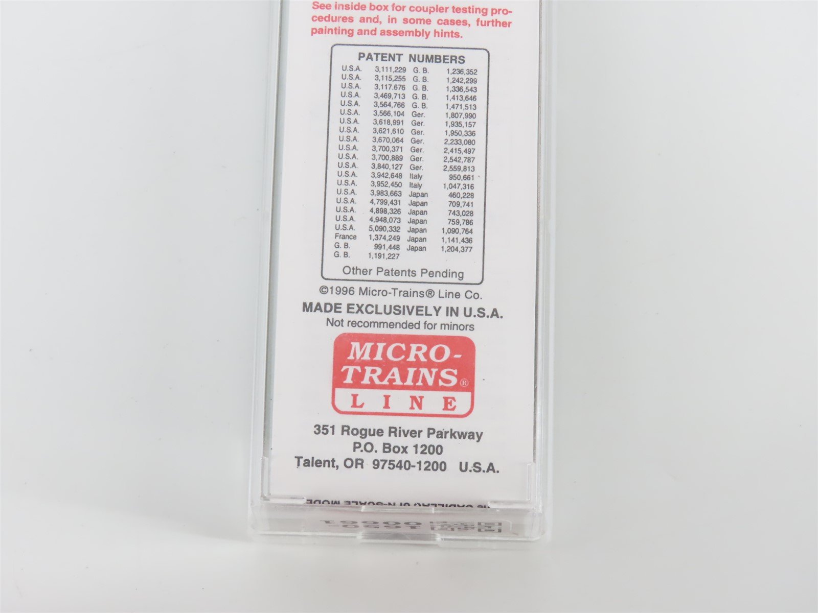 N Scale Micro-Trains MTL 77020 RDG Reading 50' Single Door Box Car #20054