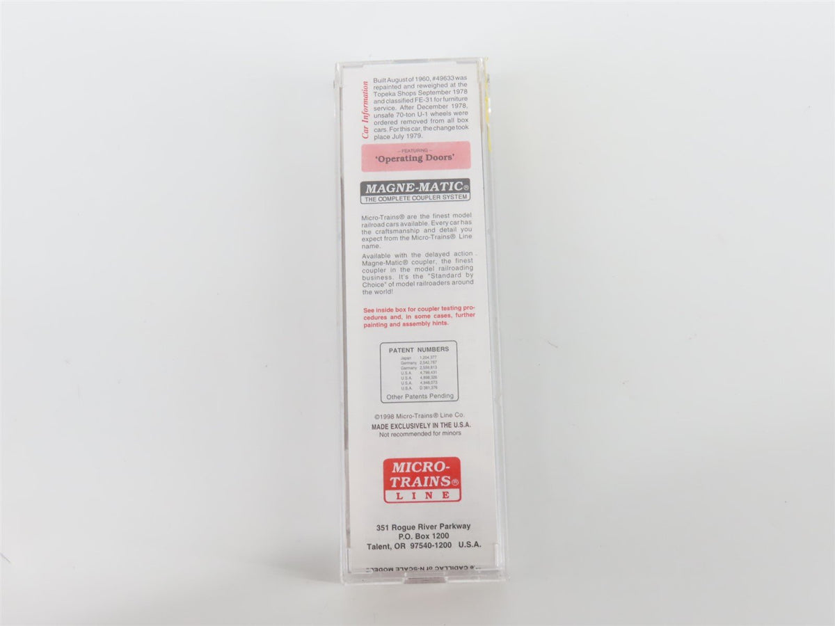N Scale Micro-Trains MTL 76030 ATSF Santa Fe 50&#39; Box Car #49633