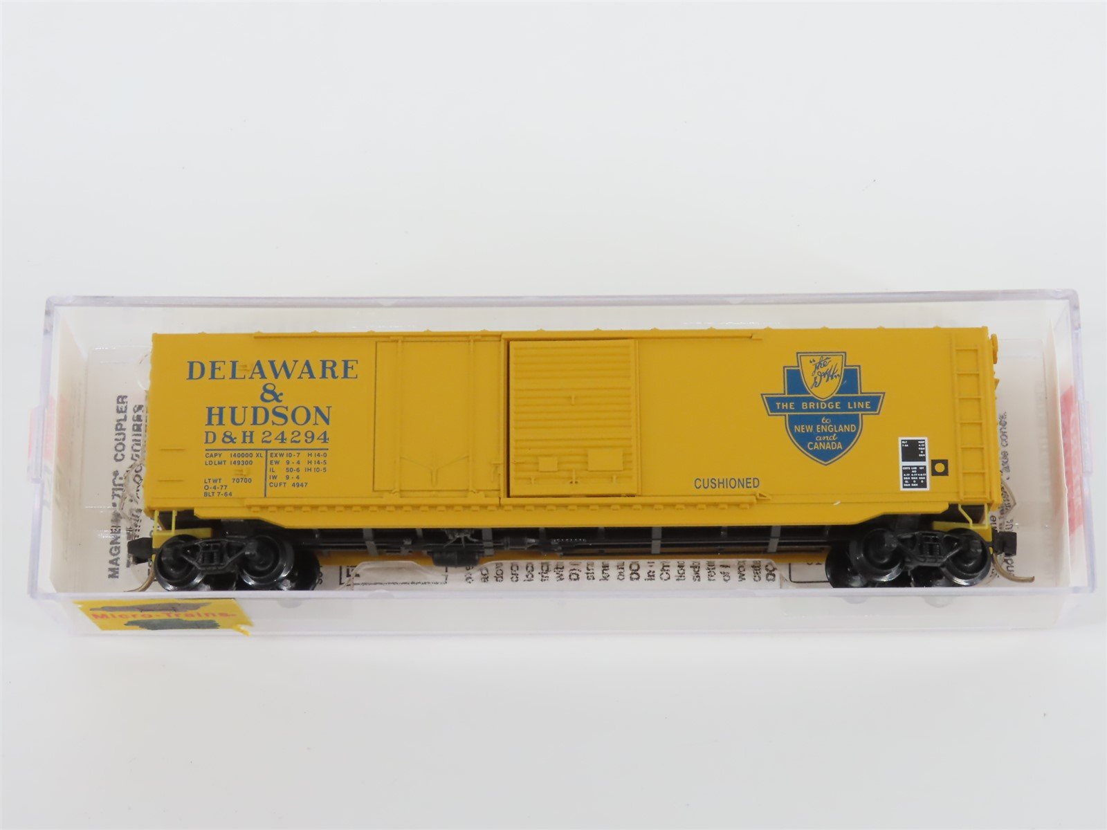 N Scale Micro-Trains MTL 76020 D&H "The Bridge Line" 50' Box Car #24294