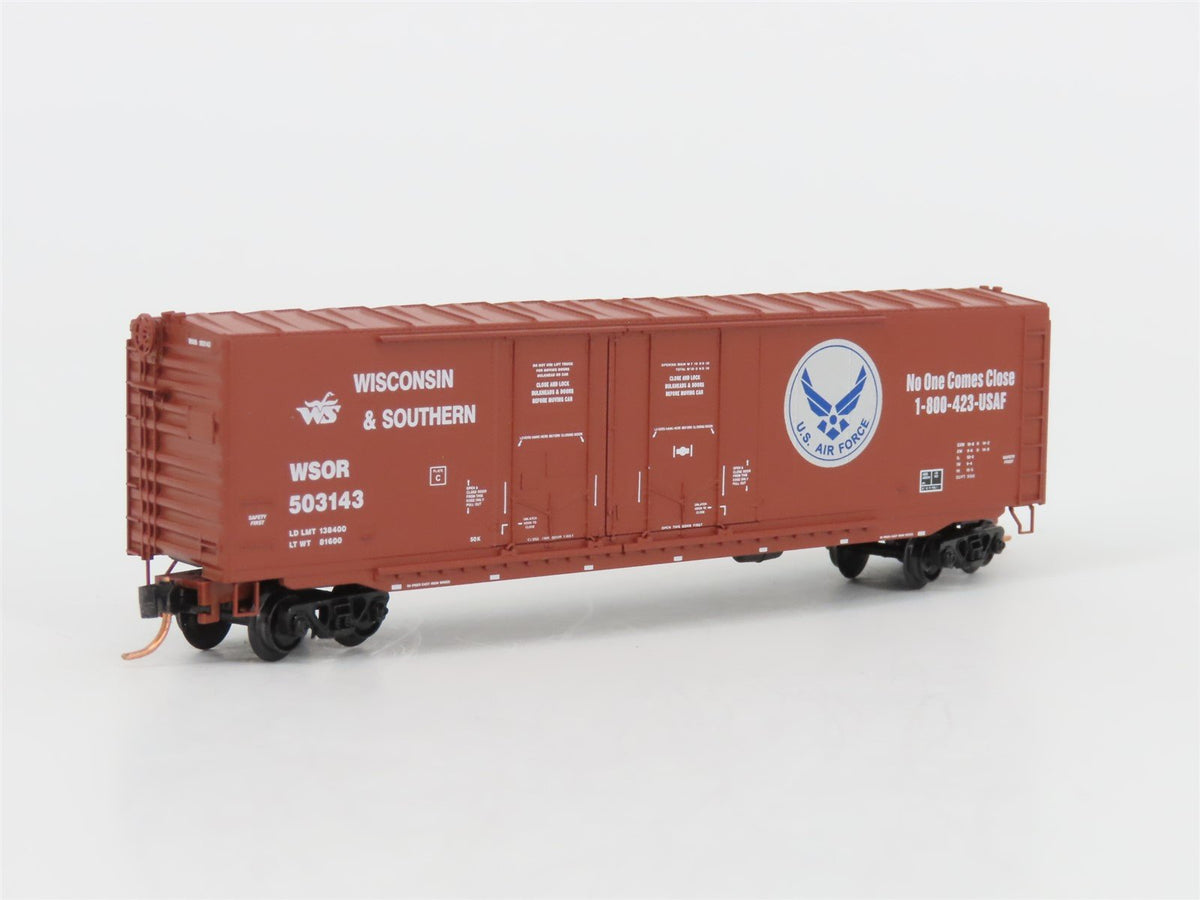 N Scale Micro-Trains MTL 75090 WSOR US Air Force 50&#39; Double Door Box Car #503143