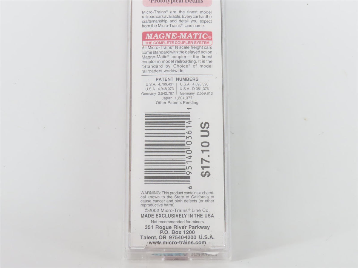 N Scale Micro-Trains MTL 75090 WSOR US Air Force 50&#39; Double Door Box Car #503143