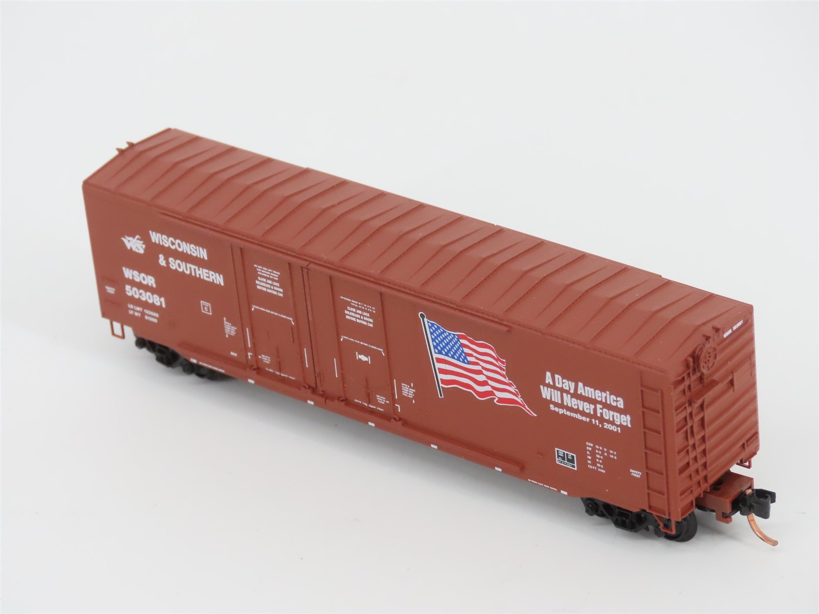 N Micro-Trains MTL 75080 WSOR Wisconsin & Southern 9/11 Double Door Boxcar
