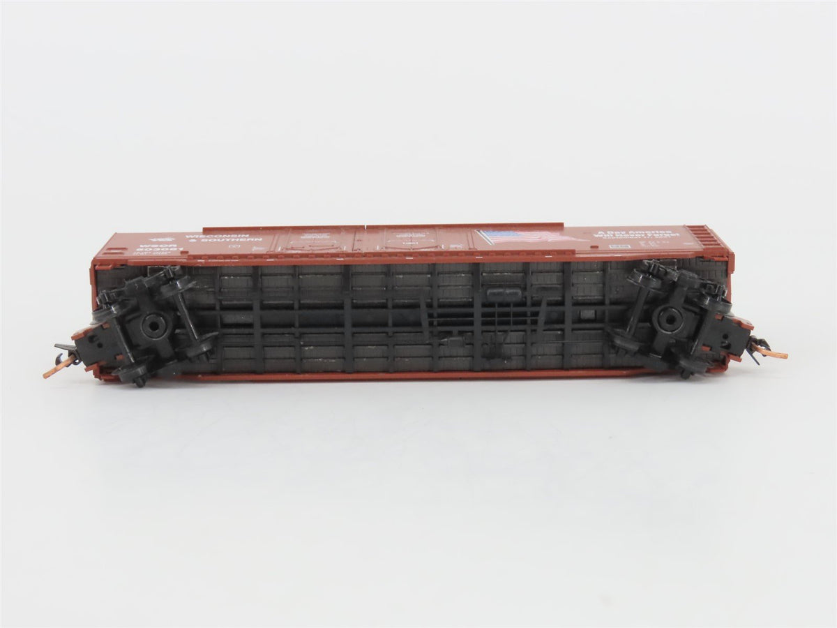 N Micro-Trains MTL 75080 WSOR Wisconsin &amp; Southern 9/11 Double Door Boxcar