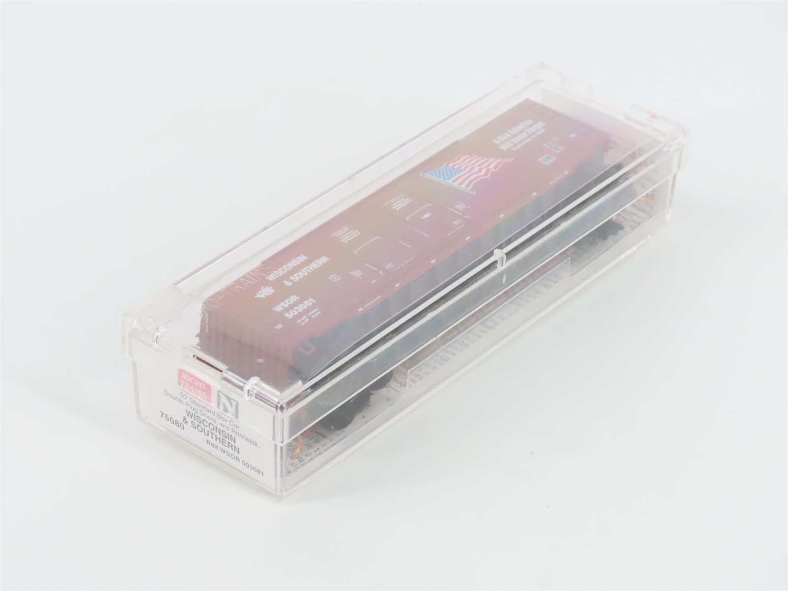 N Micro-Trains MTL 75080 WSOR Wisconsin & Southern 9/11 Double Door Boxcar