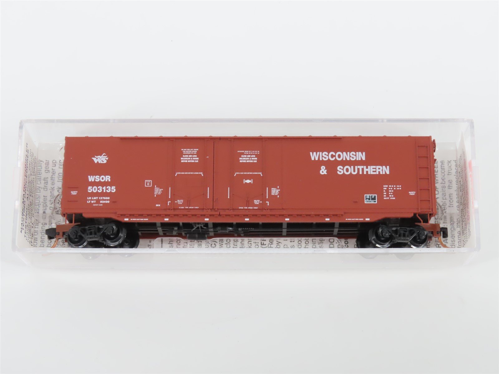 N Micro-Trains MTL 75070 WSOR Wisconsin & Southern 50' Double Door Boxcar 503135