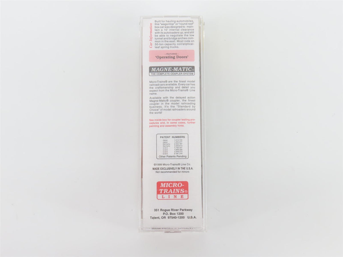 N Micro-Trains MTL 79010 PRR Pennsylvania 50&#39; Wagon Top Double Door Boxcar 48302