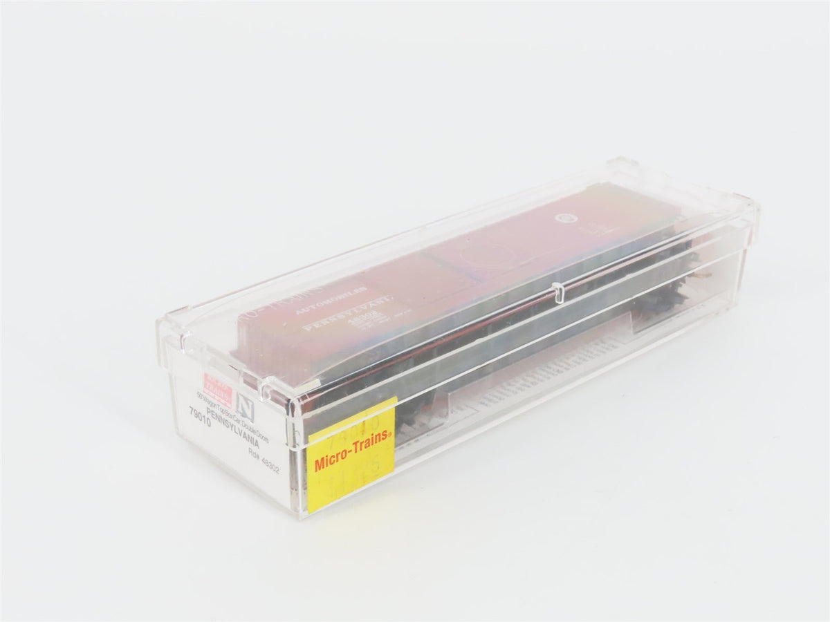 N Micro-Trains MTL 79010 PRR Pennsylvania 50&#39; Wagon Top Double Door Boxcar 48302