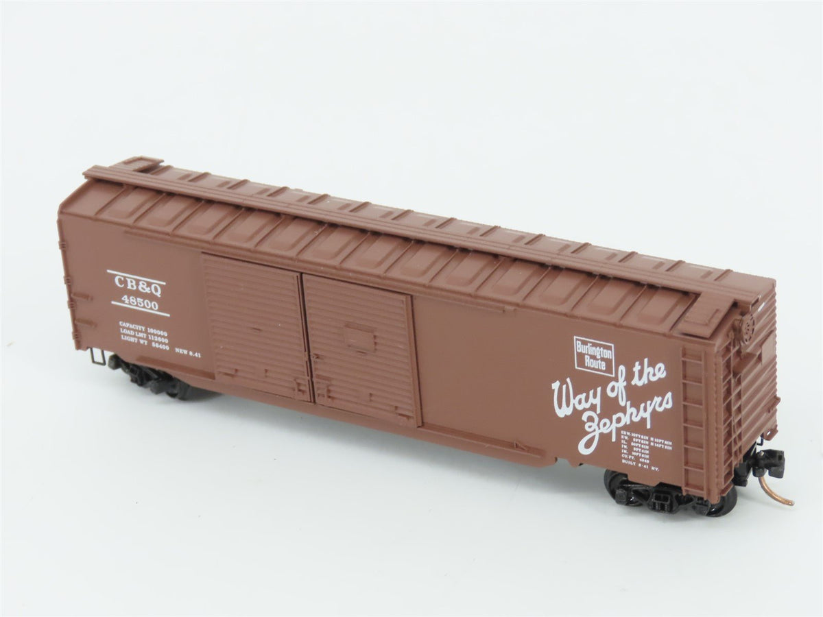 N Micro-Trains MTL 78090 CB&amp;Q Burlington Route &quot;Zephyrs&quot; 50&#39; Box Car 48500