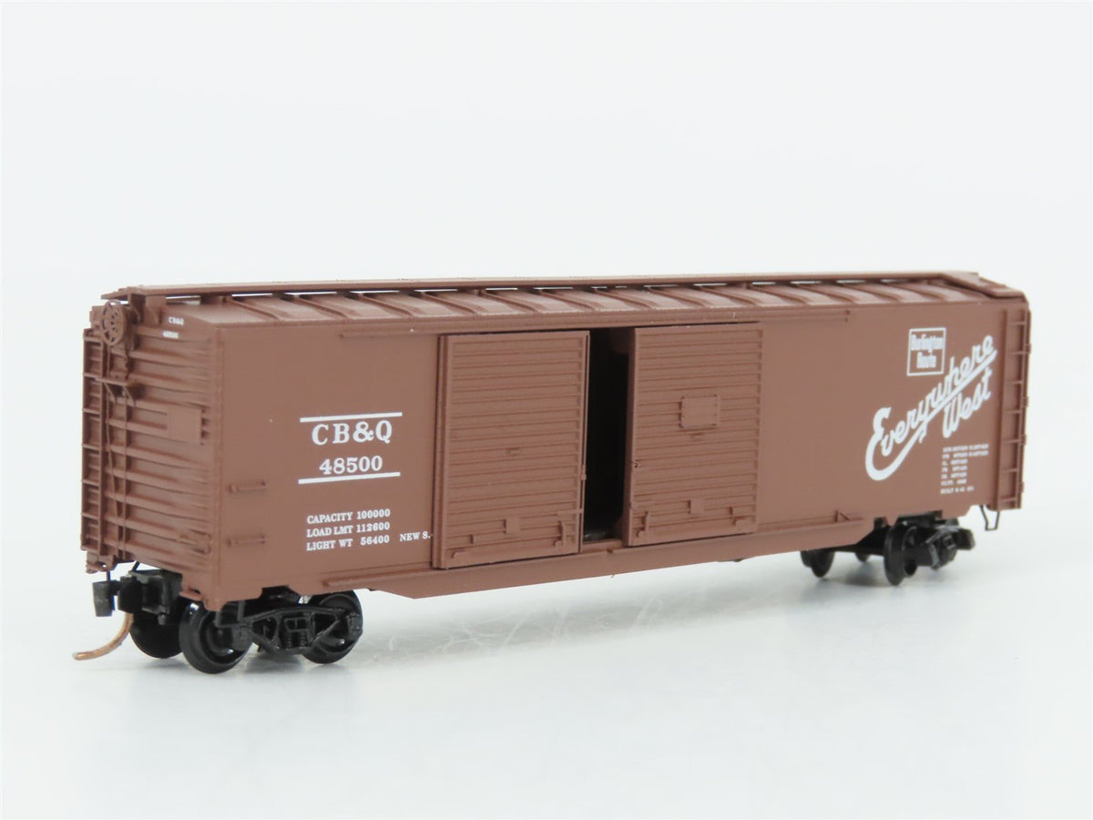 N Micro-Trains MTL 78090 CB&amp;Q Burlington Route &quot;Zephyrs&quot; 50&#39; Box Car 48500