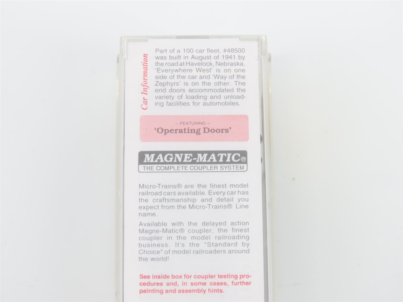 N Micro-Trains MTL 78090 CB&Q Burlington Route 