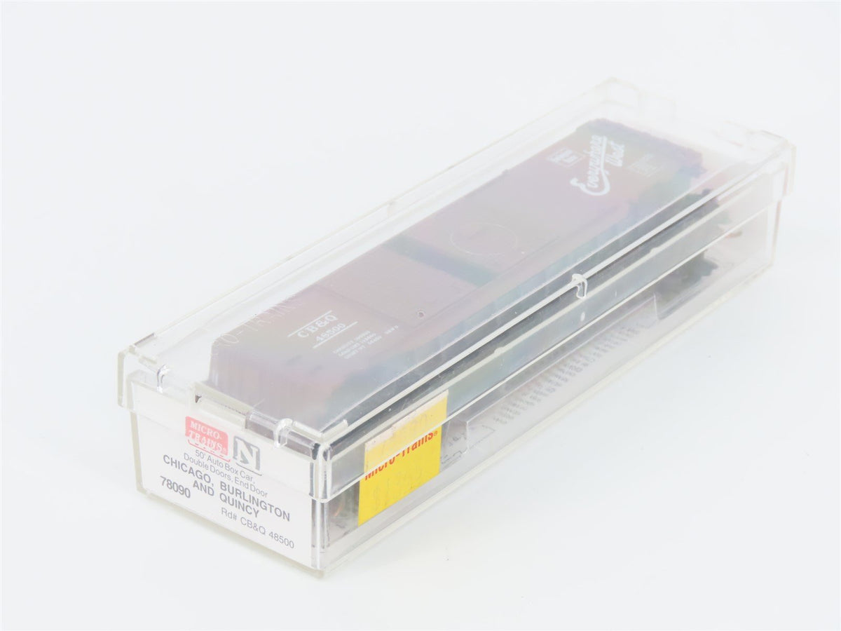 N Micro-Trains MTL 78090 CB&amp;Q Burlington Route &quot;Zephyrs&quot; 50&#39; Box Car 48500