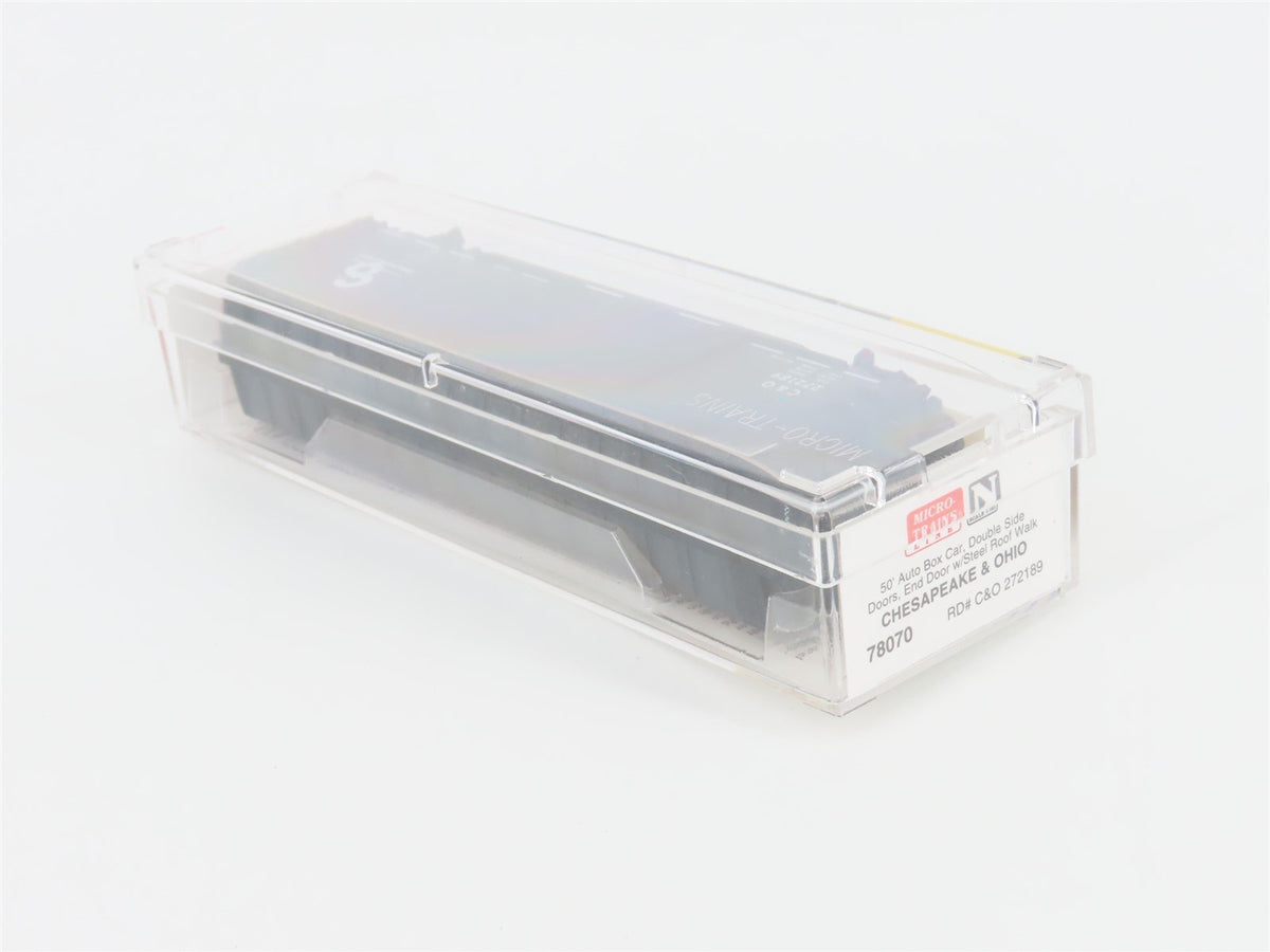 N Scale Micro-Trains MTL 78070 C&amp;O Chesapeake &amp; Ohio 50&#39; Auto Box Car #272189