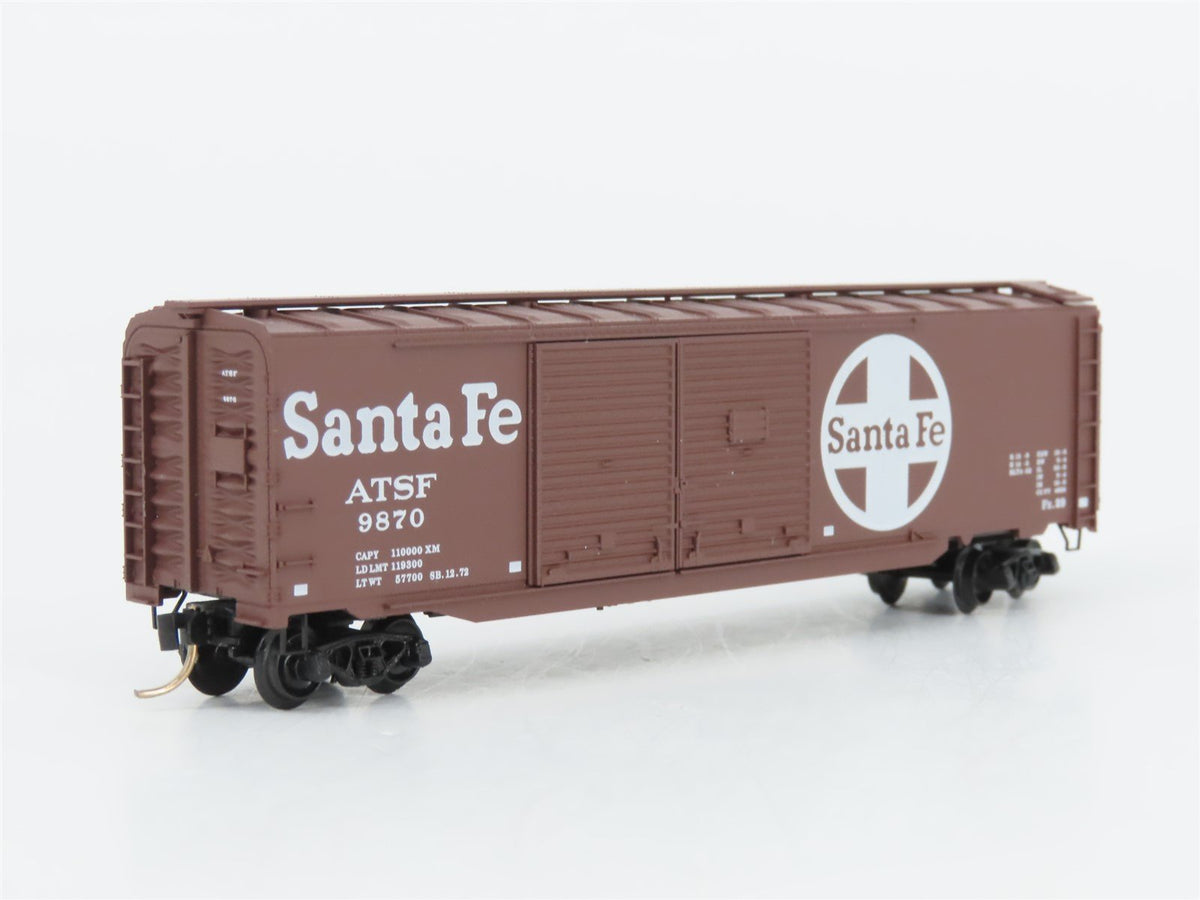 N Scale Micro-Trains MTL 78060 ATSF Santa Fe 50&#39; Double Door Auto Box Car #9870