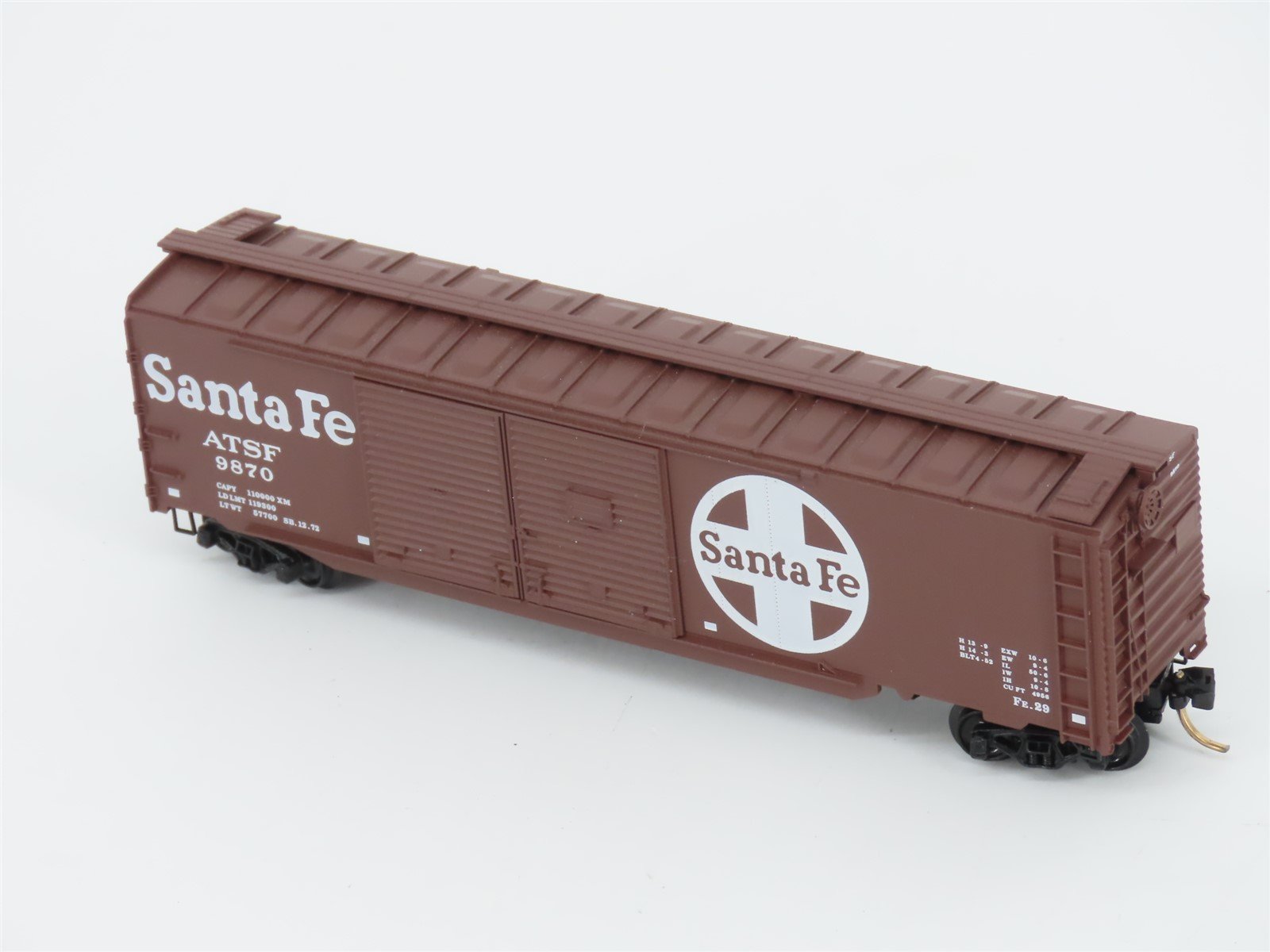 N Scale Micro-Trains MTL 78060 ATSF Santa Fe 50' Double Door Auto Box Car #9870